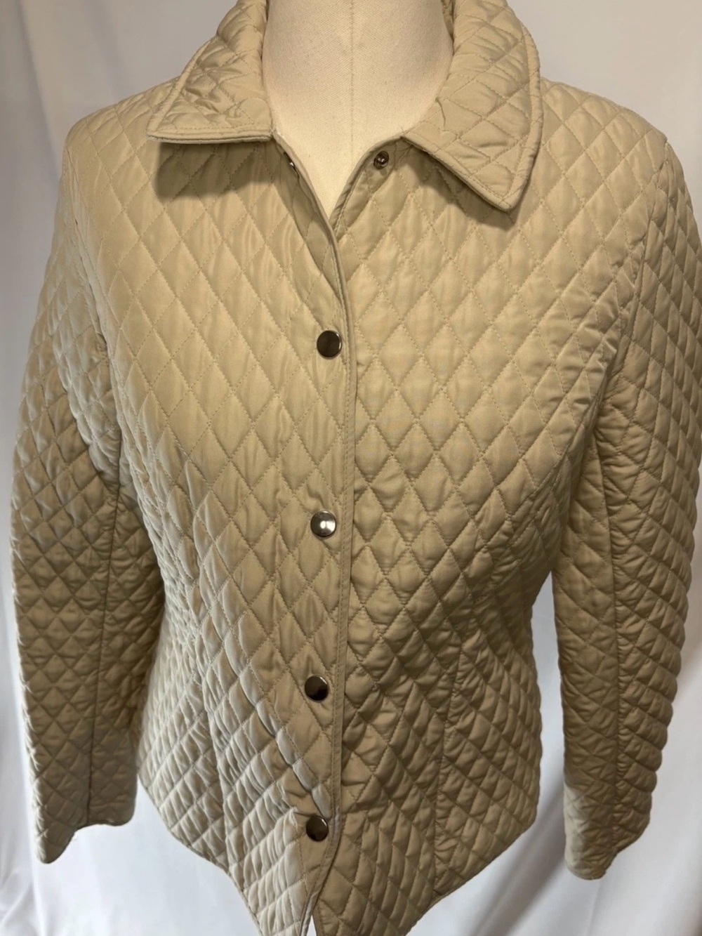 Briggs New York Women's Quilted Lightweight Jacket Tan Size 8